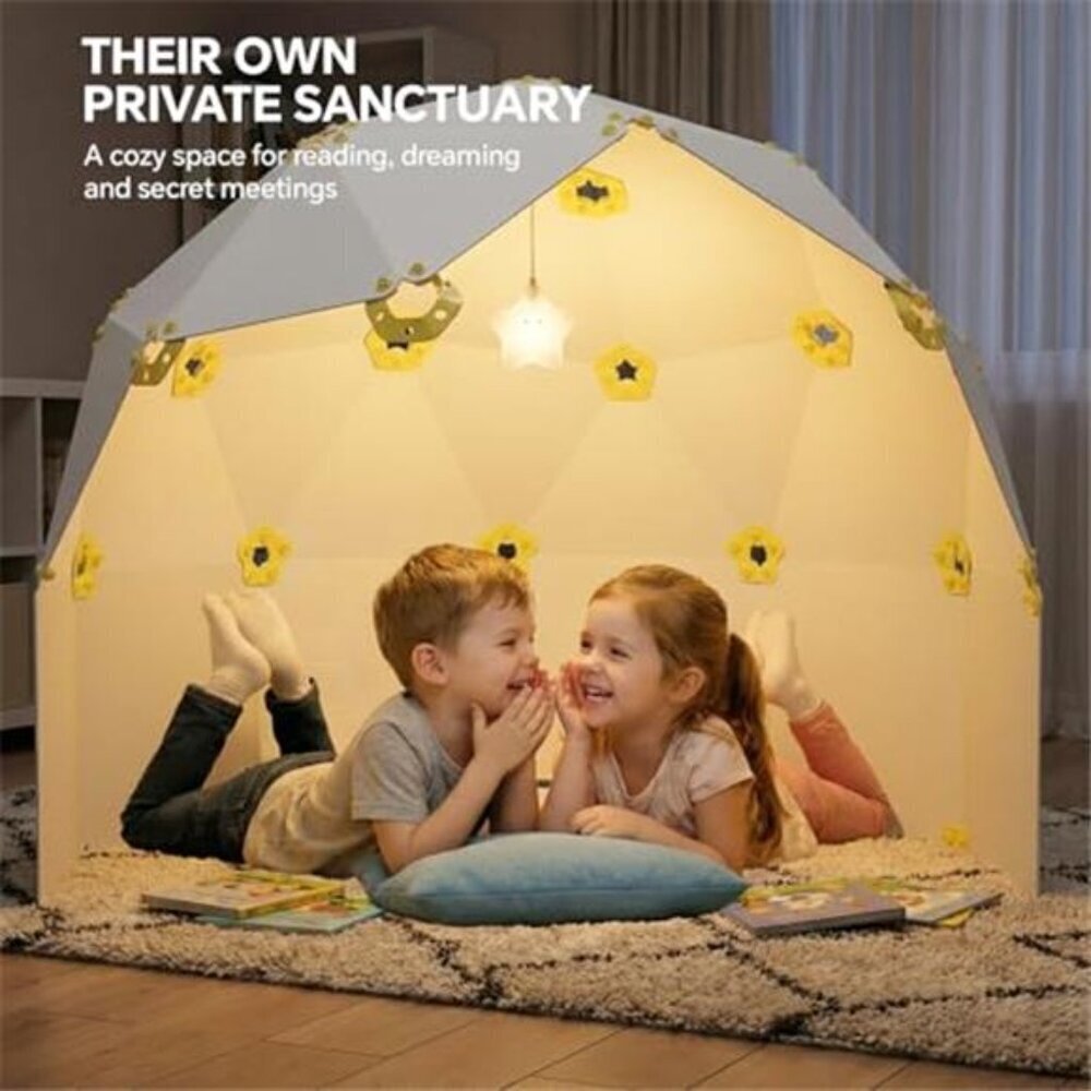 Large Fort Building Kit 386 Pieces Kids STEM Castle